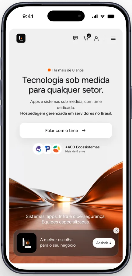 A mesma home no celular